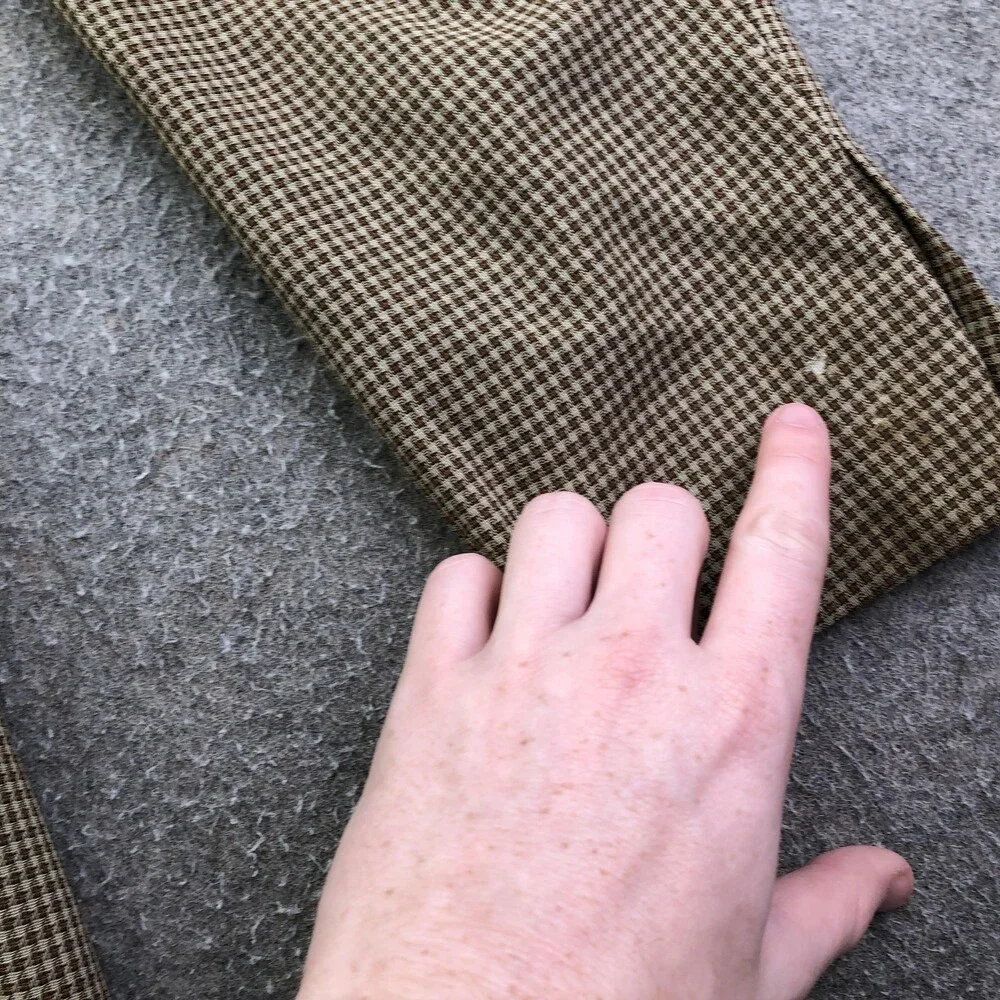 Georgio Armani Blazer Mens 40 Brown Check Wool Tweed Sport Coat Mani Italy
